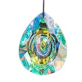H&D Hyaline & Dora Kristallprisma zum Aufhängen am Fenster, Regenbogen-Sonnenfänger, 89 mm, AB...