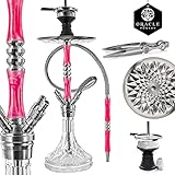 ORACLE HOOKAH® Epoxidharz Edelstahl Shisha Set 4 Anschlüsse - Shisha mit 1 Schlauch 1 Mundstück...