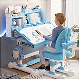 Höhenverstellbarer Kinderschreibtisch mit Stuhl Set - Ergonomischer Schreibtisch für Kinder ab 6...