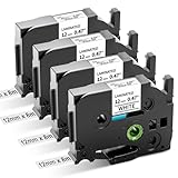 Aken TZe-231 Kompatibel mit Brother P-Touch Bänder 12mm, für Brother TZe Schriftband TZe-231...