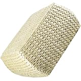 NIYANGLE Gewebter Rutschfester Schuhwechselhocker aus Naturmaterial 30x30x15cm für Zuhause und...