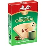 Melitta Original 100 Kaffeefilter braun, 40 Stück – Aromafilter, ungebleicht, FSC-zertifiziert,...