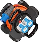 Brennenstuhl CEE 230V Camping Kabeltrommel X-Gum (10m H07RN-F 3G2,5 Kabel in orange, Kabeltrommel...