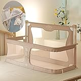 Leilaohu 3 in 1 Babybett Babywiege Babybett Beistellbett Babyboxspringbett mit Moskitonetz...