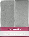 LaLoona Bettlaken Set für Matratzen 60x120 / 70x140 cm - 2X Spannbetttuch Jersey aus 100% Baumwolle...