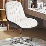Bürostuhl, Armless Office Desk Stuhl - Beinstuhl, keine Räder - PU -Leder gepolstert, bequeme...
