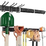 BONTEC Wandmontierter Werkzeughalter, 336 kg Tragfähigkeit, 3 Rail Panels, Verstellbare Garage...