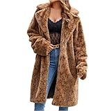 Trenchcoats für Damen, wasserdichte Jacken, pelziger langer Mantel, Umlegejacke, dicker...