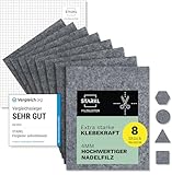 Filzgleiter selbstklebend zum Zuschneiden I 8 Stück 16 x 20cm - 4mm I Filzgleiter für Stühle I...