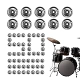 -Becken-Ersatz, Ching- 50 Stück Edelstahl- – Glockentrommel-Zubehör Ersatz-Trommelring für...