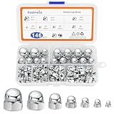 Nadinsta 146 Stück Hutmuttern Hohe Form Set, Sechskant Hutmuttern M3/M4/M5/M6/M8/M10/M12,...