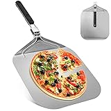 UIHOL Pizzaschieber Aluminium, Pizzaschaufel für den Grill Oder Ofe mit Praktischen Einklapp-Griff,...