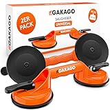 Gakago Saugheber (2er Pack) - Ergonomische & rutschfeste Sauggriffe - 120kg tragfähiger Vakuumheber...