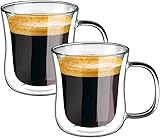 ecooe Doppelwandige Espressotassen Espresso Glaser Set Borosilikatglas Kaffeetassen Glas 2er Set...