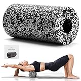 EVEREST FITNESS Faszienrolle 30 cm mittel-hart in schwarz/weiß inkl. Booklet - Professionelle...