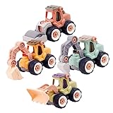 BESTonZON 4 Stück Baufahrzeug Spielzeug LKW-Spielzeug Bauspielzeug auseinander nehmen...