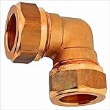 Klemmringverschraubung für Kupferrohr | ∅ 15-28 mm | Winkel 90 Grad  Rohraußendurchmesser...