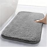 Tiikiy Badematte, 50 x 80 x 3 cm rutschfeste Badteppich, Flauschige Mikrofaser Badvorleger mit Hoher...