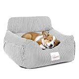 CALIYO Hundeautositz mit Stabiler Basis & Sicherheitsgurt | Hundesitz Auto für Kleine bis 10 kg |...