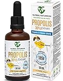 GLOBAL NATUREON® Propolis-in-Wasser-Lösung Extrakt 30% (50 ml) Tinktur 15000 mg Polyphenolen,...