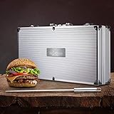 Smyla Grillkoffer Personalisiert mit Gravur I ‎Grillmeister Name I ‎Grillzubehör 30-teilig...