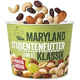 Maryland Studentenfutter Klassik 300g Becher – Rosinen Erdnusskerne Cashewkerne und Mandeln in...