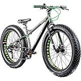 Galano 26 Zoll Fatbike Fatman Mountainbike MTB Hardtail 4.0 fette Reifen Fahrrad (Grau)