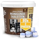 80 x 2-Phasen Reinigungstabletten für Jura Kaffeevollautomaten - Coffeeano Reinigungstabs für Jura...