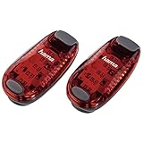 Hama LED-Sicherheitslicht 2er Set (Dauerlicht inkl. Batterie, Blinklicht ideal für Jogger,...
