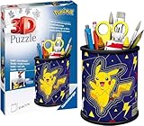 Ravensburger 3D Puzzle 11257 - Utensilo Pokémon Pikachu - 54 Teile - Stiftehalter für Pokémon...