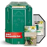 Neudorff Komposter-Set – Thermokomposter, Kompostbeschleuniger und Mäusegitter für eine schnelle...
