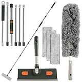 250 cm Fensterabzieher, Fensterreiniger mit Teleskopstiel Kopf und Teleskopstange, Teleskop...