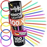 molinoRC 100x Knicklichter Party Set - [EXTRA HELL] - Knicklichter Kinder - 100 Verbinder für...