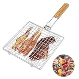 badaren BBQ Grillkorb, Grillkorb Fischbräter Set, Edelstahl Grillgitter, Grillrost Edelstahl –...