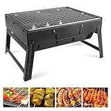 BBQ Barbecue Grill, Holzkohlegrills Grill BBQ Portable, Tischgrill Campinggrill Picknickgrill,...