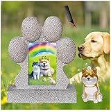 ZaiZaiSMao Grabstein Hund mit Tierhaar Anhänger, Gedenktafel Katze mit Tierhaarsammler und...