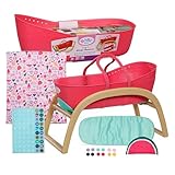 BABY born 3 in 1 Wiege Pinplay, Puppenbett, Wiege und Trage mit Pins zum Verzieren, inkl. Bettdecke...