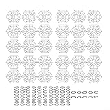 WIIYENA Schwimmendes Fischschutz-Set, 30 Schutzvorrichtungen, 90 Verbindungsstücke, sechseckiges...