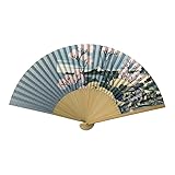 GIORNO SEVEN Premium japanischer HOKUSAI Faltfächer Handfächer für Damen und Herren Fans für...