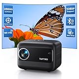 Mini Beamer【Elektrischer Fokus】 Tragbarer Projektor Full HD 1080P，20000Lumen WiFi Bluetooth...