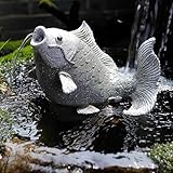 Teich-Wasserspitter, Ausguss, Karpfenfisch, Springbrunnen, Zubehör für Outdoor-Koi-Teichdekoration