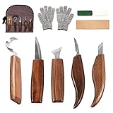 Holz-Schnitzwerkzeug Set, Holz Schnitzmesser mit Schleifsteine 10 Teiliges, Professional...