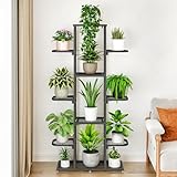 7-Tier Metall Blumenregal Pflanzenregal, Mehrstöckig Blumenständer Pflanzenständer Blumenbank...