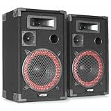 MAX XEN-3508 Passive PA Lautsprecher Set, 500 Watt Partyboxen set, 10 Zoll Passiv, Disco, DJ Party...