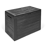 Kreher Kompakte Kissenbox/Aufbewahrungsbox in Anthrazit mit 190 Liter Volumen. Robust, abwaschbar...