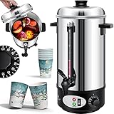 KESSER® Glühweinkessel 8L Edelstahl Inkl. 10x Becher Glühweinkocher mit Thermostat...