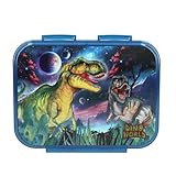 Depesche 13399 Dino World Galaxy - Brotdose in Dunkelblau, mit Dino Motiv und Weltall Design,...