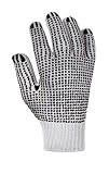 (240 Paar) teXXor Handschuhe Grobstrickhandschuhe Baumwolle/Polyester 240 x weiß/Schwarze Noppen 7