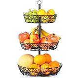 Chefarone Obst Etagere 3 Etagen - Etagere Obst für mehr Platz auf der Arbeitsplatte - dekorativer...