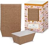 ebake Backpapier Einwegbackformen (50 Stk. - Braun) - Mini Kastenform - Ideale Mini Kuchenform...